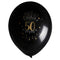 SANTEX Age Specific Birthday Black and Gold 50th Birthday Latex Balloons, 12 Inches, 6 Count 3660380070429