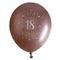 SANTEX Age Specific Birthday Rose Gold 18th Birthday Latex Balloons,12 Inches, 6 Count 3660380071242