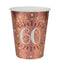 SANTEX Age Specific Birthday Rose Gold 60th Birthday Party Paper Cups, 9 Oz, 10 Count 3660380069959