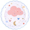 SANTEX Baby Shower My Sweetheart Scalloped Lunch Paper Plates, 9 Inches, 10 Count 3660380099260