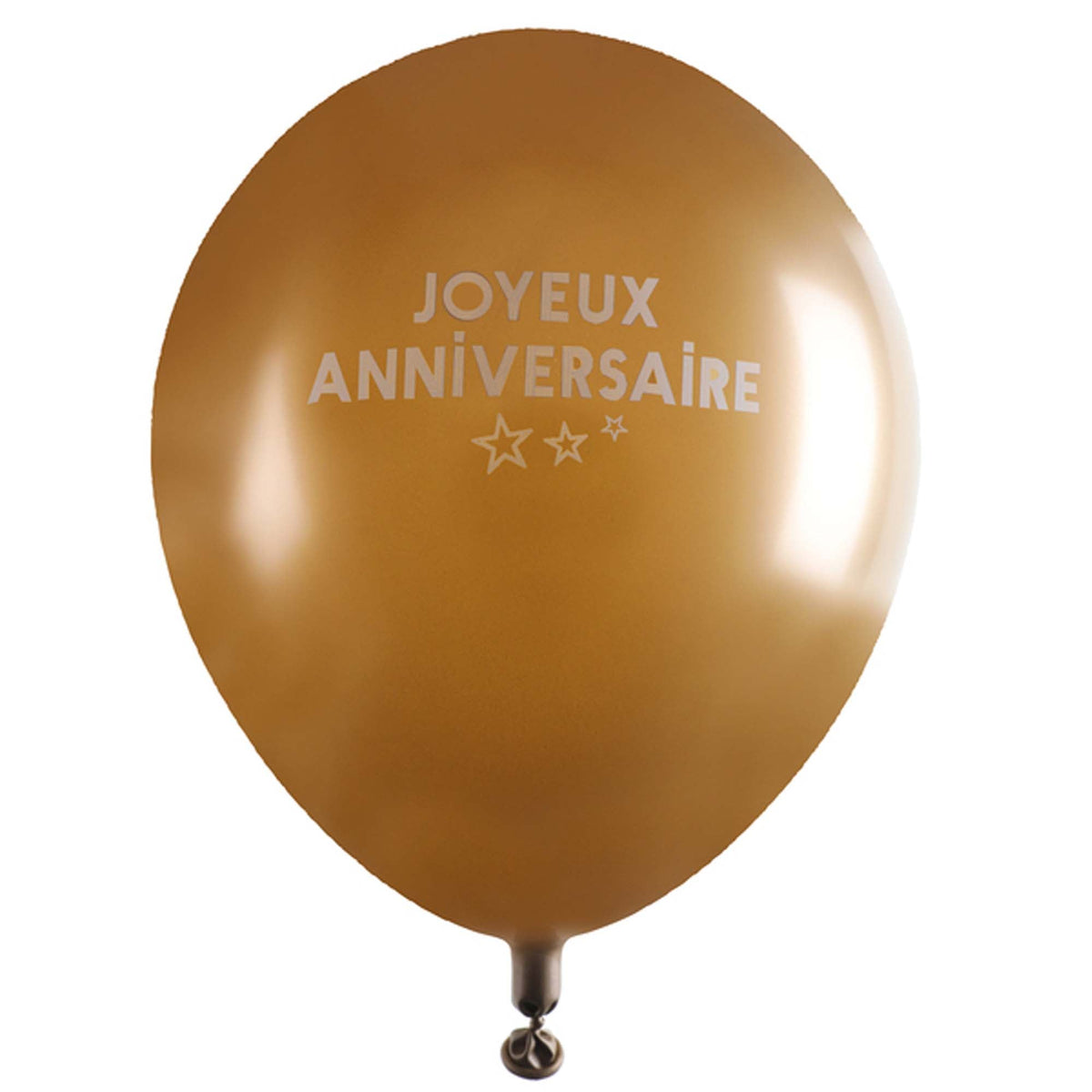 SANTEX General Birthday "Joyeux Anniversaire" Birthday Gold Latex Balloons, 12 Inches, 6 Count