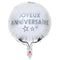 SANTEX Balloons "Joyeux Anniversaire" Birthday Round Foil Balloon, Blue and Silver, 18 Inches, 1 Count 3660380085973