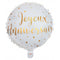 SANTEX Balloons Starry Golden Age "Joyeux Anniversaires" Foil Balloon, 18 Inches, 1 Count