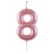 SANTEX Cake Supplies Light Pink Number 8 Birthday Candle, 1 Count 3660380084426