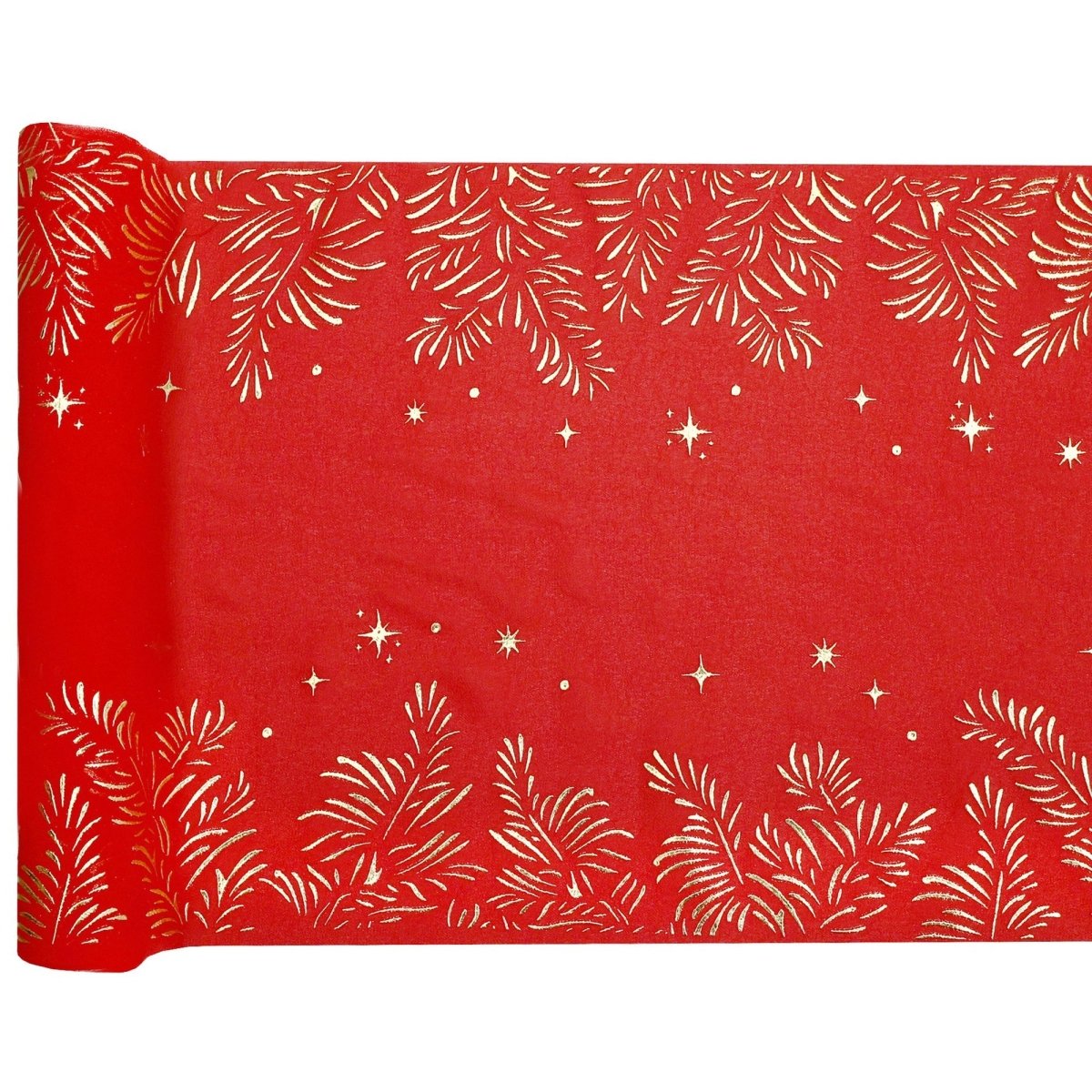 SANTEX Christmas Gold Leaves Christmas Table Runner, 98 Inches, 1 Count 3660380115373