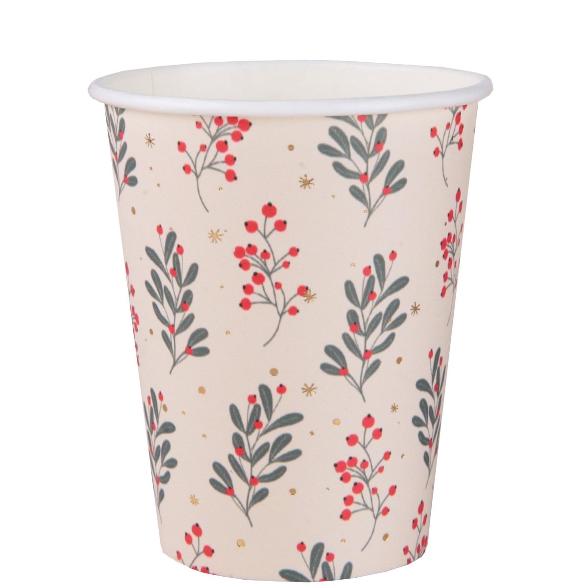SANTEX Christmas Holly Christmas Paper Cups, 10 Count 3660380107484