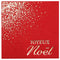 SANTEX Christmas Noël Scintillant Large Lunch Napkins, Red and Gold, 20 Count 3660380091219