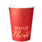 SANTEX Christmas Noël Scintillant Paper Cups, Red and Gold, 9 Oz, 10 Count 3660380091189