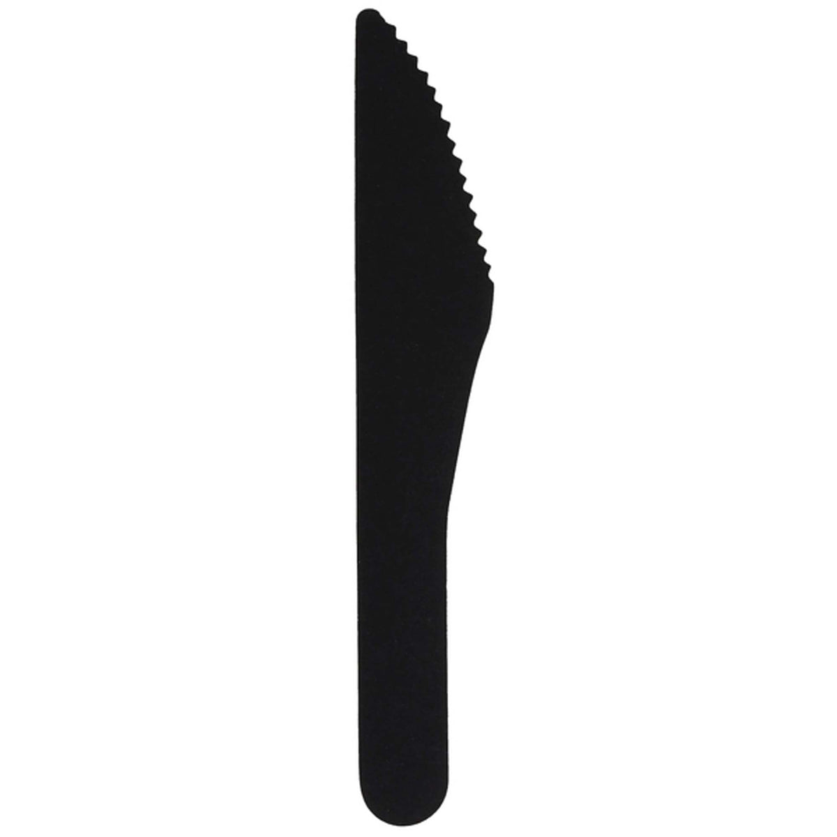 SANTEX Disposable-Plasticware Black ECO Paper Knives, 10 Count 3660380097907
