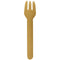 SANTEX Disposable-Plasticware Gold ECO Paper Forks, 10 Count