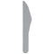 SANTEX Disposable-Plasticware Silver ECO Paper Knives, 10 Count
