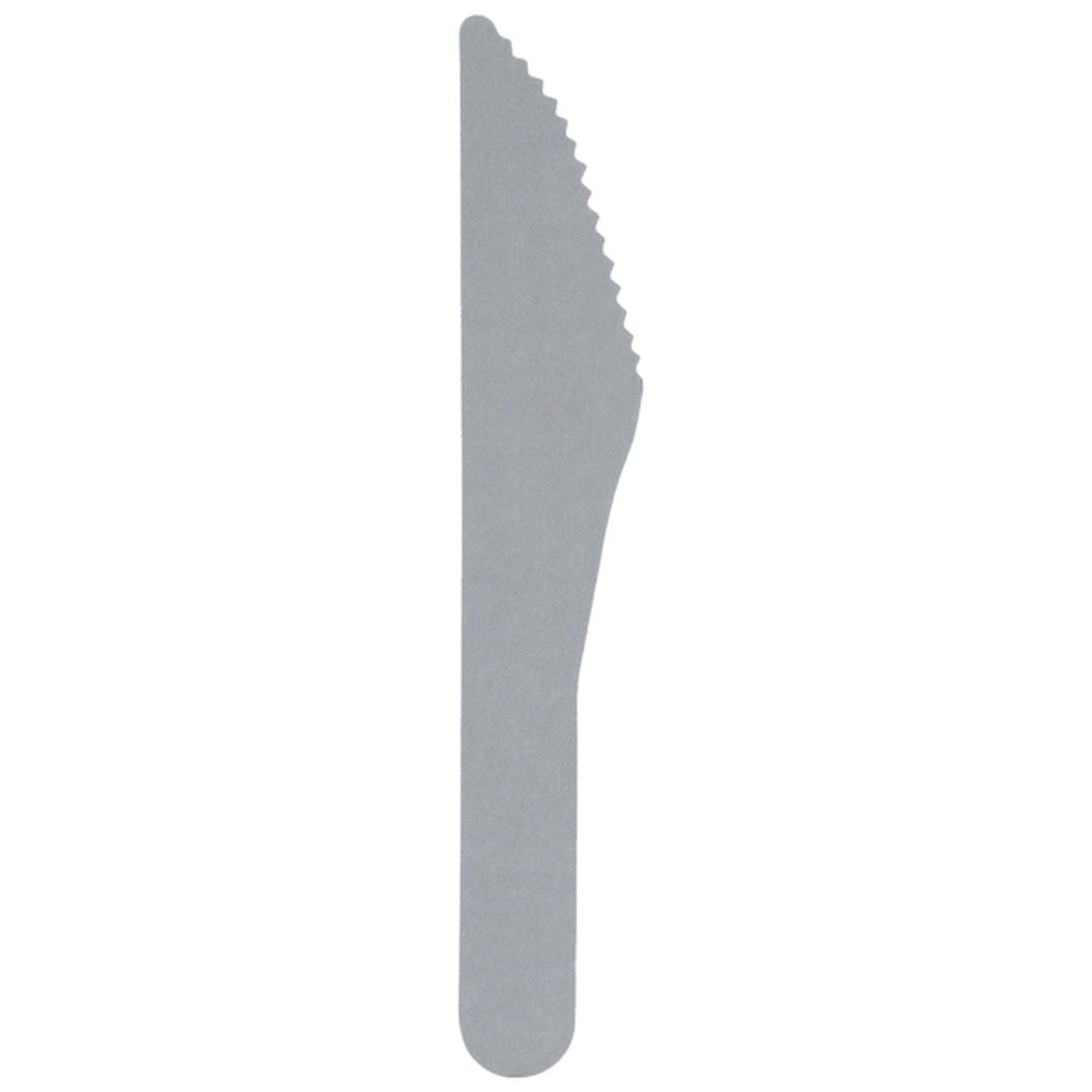 SANTEX Disposable-Plasticware Silver ECO Paper Knives, 10 Count