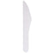 SANTEX Disposable-Plasticware White ECO Paper Knives, 10 Count