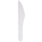 SANTEX Disposable-Plasticware White ECO Paper Knives, 10 Count