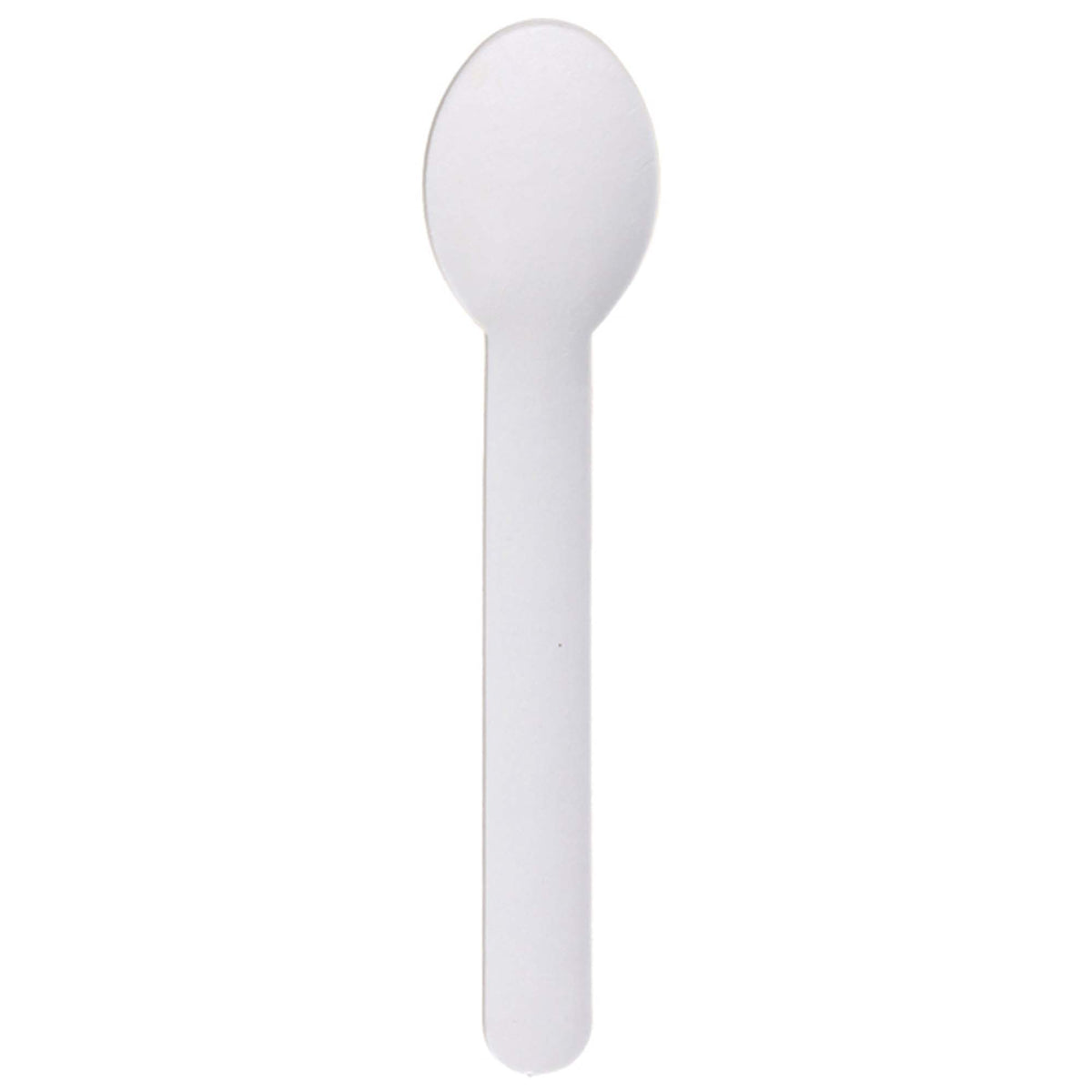 SANTEX Disposable-Plasticware White ECO Paper Spoons, 10 Count 3660380097785