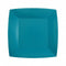 SANTEX Everyday Entertaining Aqua Blue Small Square Dessert Party Paper Plates, 7 Inches, 10 Count