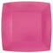 SANTEX Everyday Entertaining Candy Pink Large Square Lunch Party Paper Plates, 9 Inches, 10 Count 3660380072225