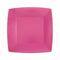 SANTEX Everyday Entertaining Candy Pink Small Square Dessert Party Paper Plates, 7 Inches, 10 Count