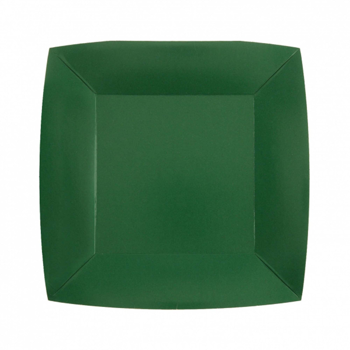 SANTEX Everyday Entertaining Dark Green Small Square Dessert Party Paper Plates, 7 Inches, 10 Count 3660380071815