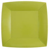 SANTEX Everyday Entertaining Kiwi Green Large Square Lunch Party Paper Plates, 9 Inches, 10 Count 3660380072164