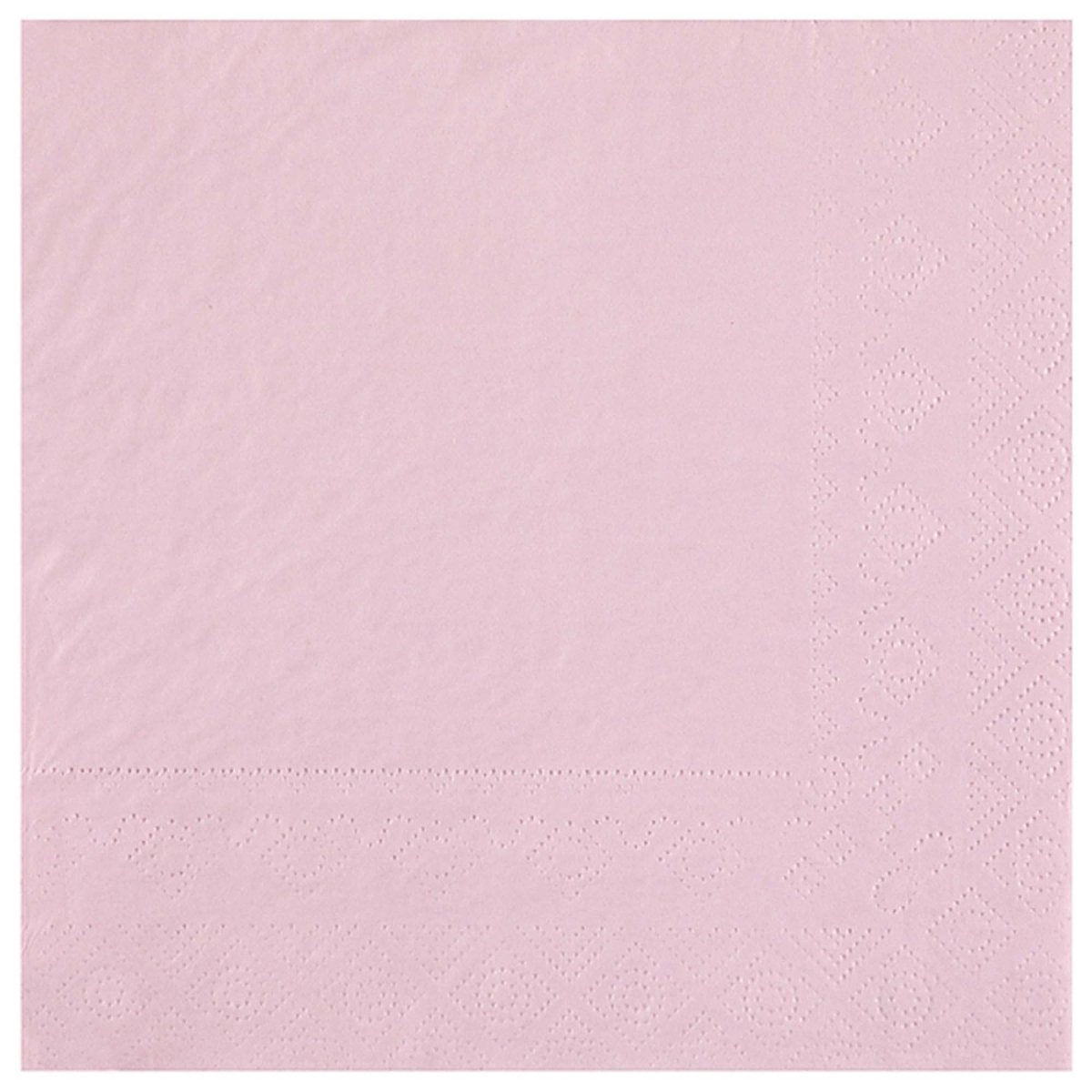 SANTEX Everyday Entertaining Light Pink Large Lunch Paper Party Napkins, 25 Count 3660380090311