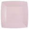 SANTEX Everyday Entertaining Light Pink Large Square Lunch Party Paper Plates, 9 Inches, 10 Count 3660380072409