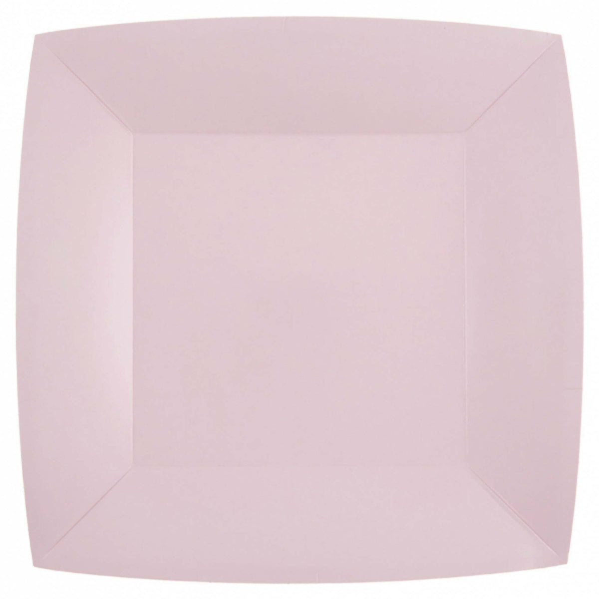 SANTEX Everyday Entertaining Light Pink Large Square Lunch Party Paper Plates, 9 Inches, 10 Count 3660380072409