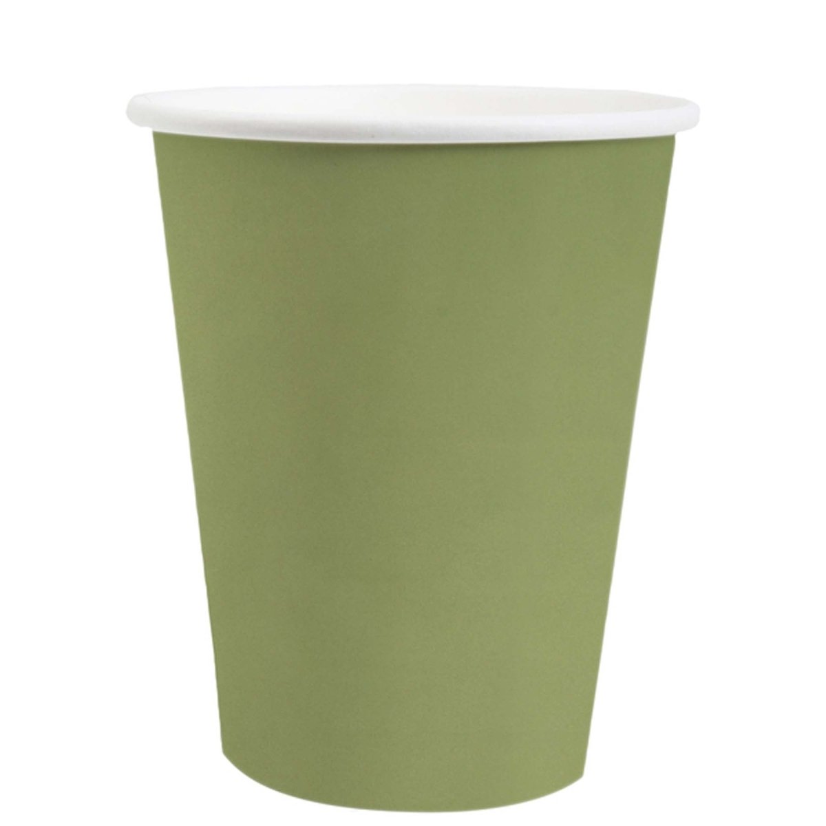 Olive Green Party Paper Cups, 9 Oz, 10 Count | Party Expert