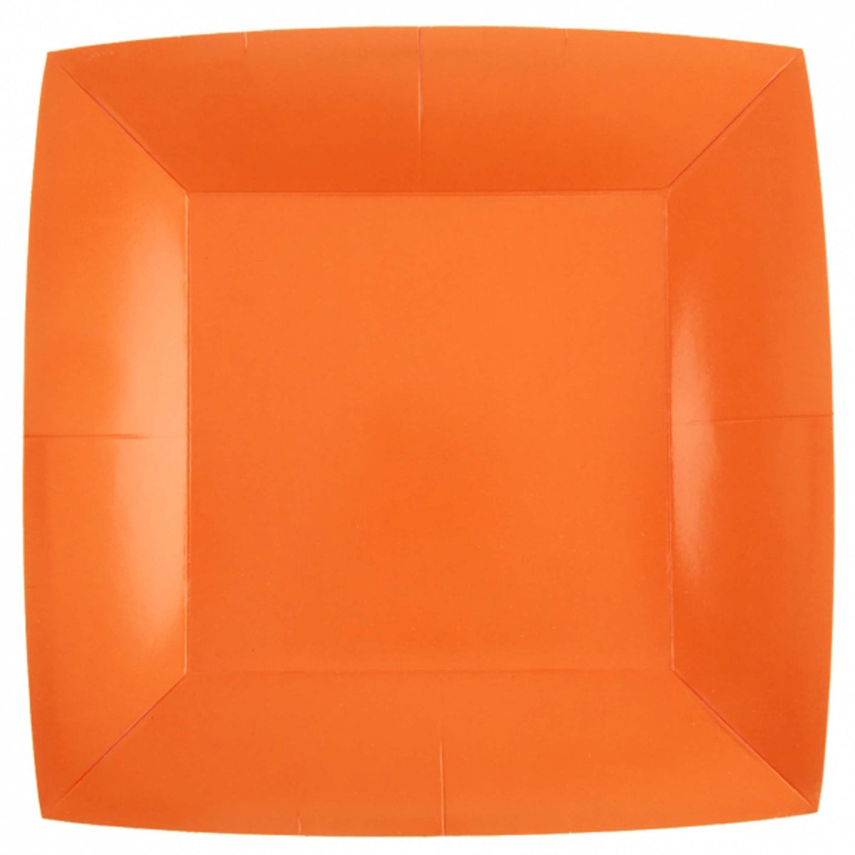 SANTEX Everyday Entertaining Orange Large Square Lunch Party Paper Plates, 9 Inches, 10 Count 3660380072188