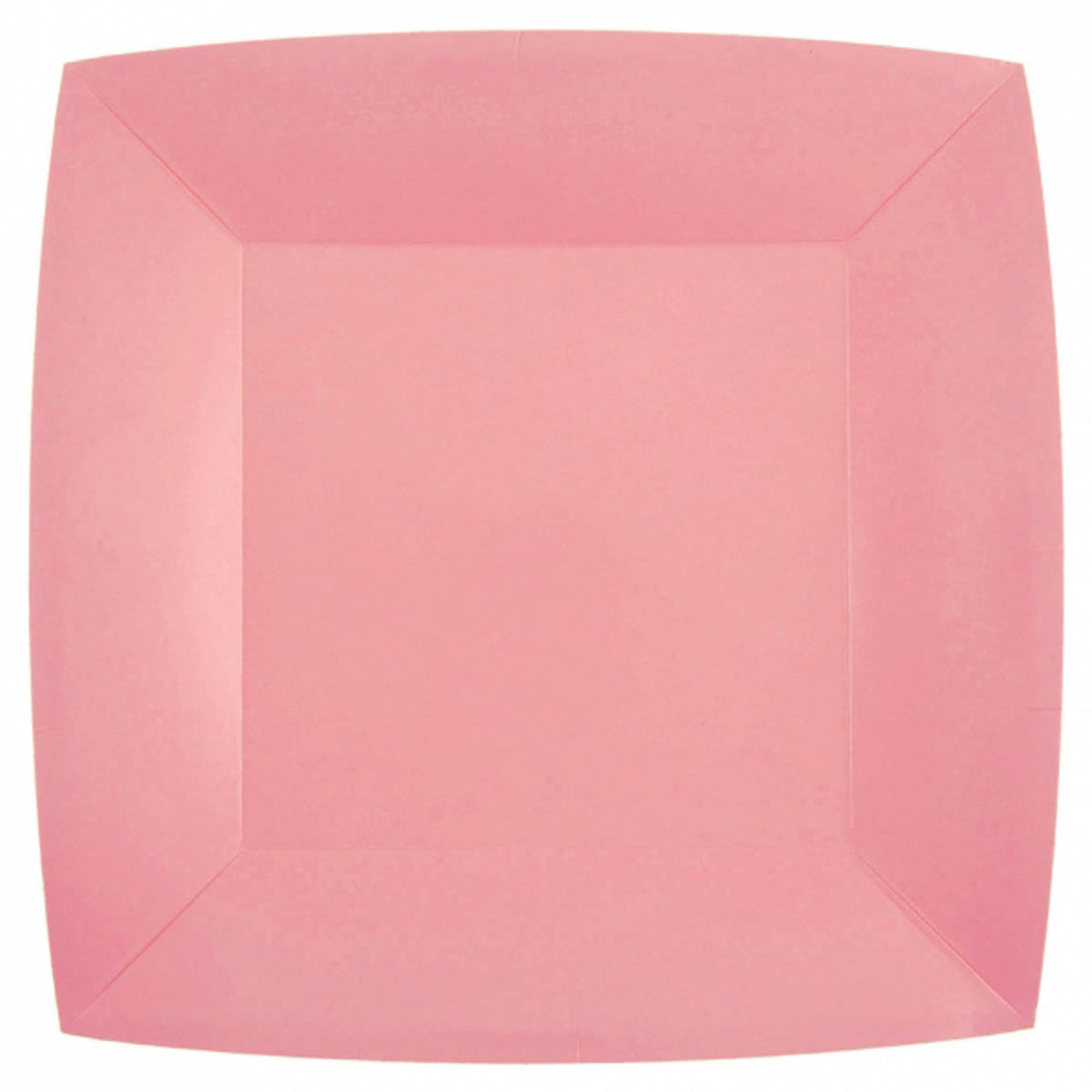 SANTEX Everyday Entertaining Pink Large Square Lunch Party Paper Plates, 9 Inches, 10 Count 3660380072126