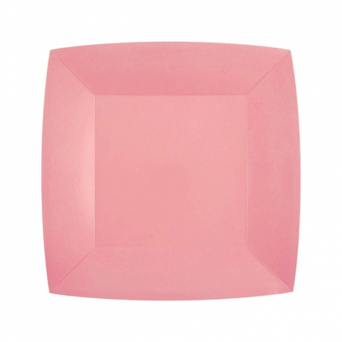 SANTEX Everyday Entertaining Pink Small Square Dessert Party Paper Plates, 7 Inches, 10 Count 3660380071952