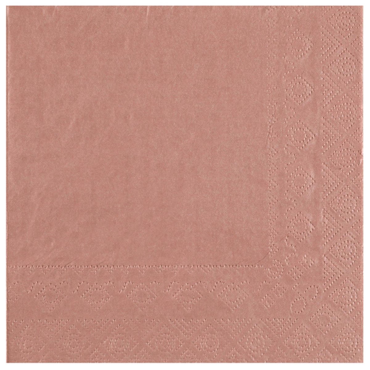 SANTEX Everyday Entertaining Rose Gold Large Lunch Napkins, 25 Count 3660380090144