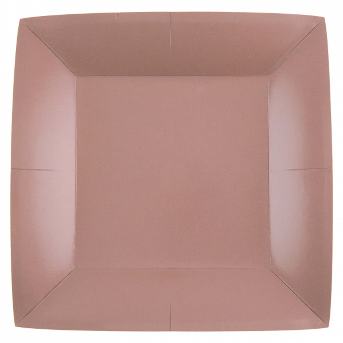 SANTEX Everyday Entertaining Rose Gold Large Square Lunch Party Paper Plates, 9 Inches, 10 Count 3660380072249