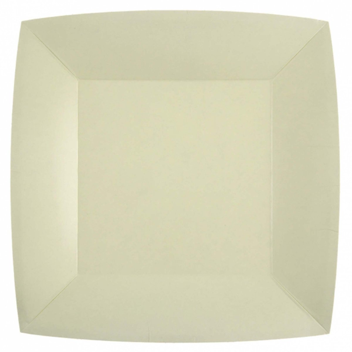 SANTEX Everyday Entertaining Sand Beige Large Square Lunch Party Paper Plates, 9 Inches, 10 Count 3660380072300