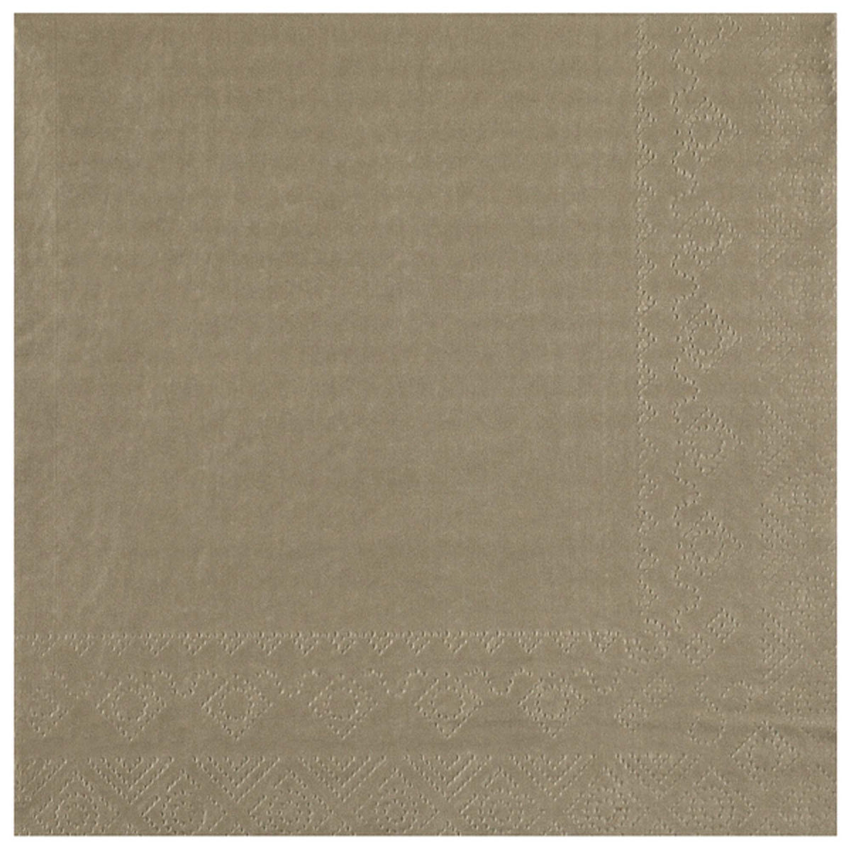 SANTEX Everyday Entertaining Taupe Brown Large Lunch Paper Party Napkins, 25 Count 3660380090236