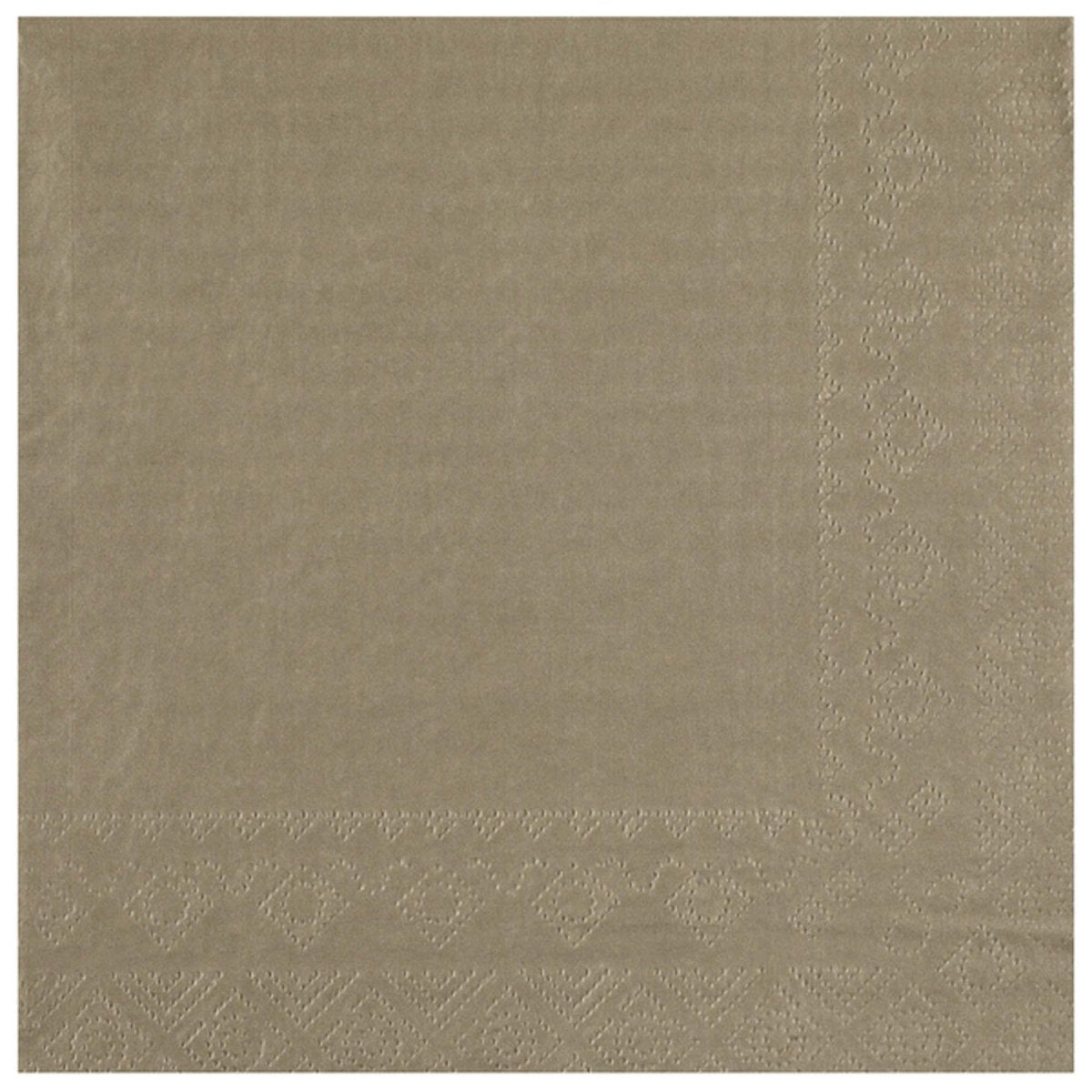 SANTEX Everyday Entertaining Taupe Brown Large Lunch Paper Party Napkins, 25 Count 3660380090236
