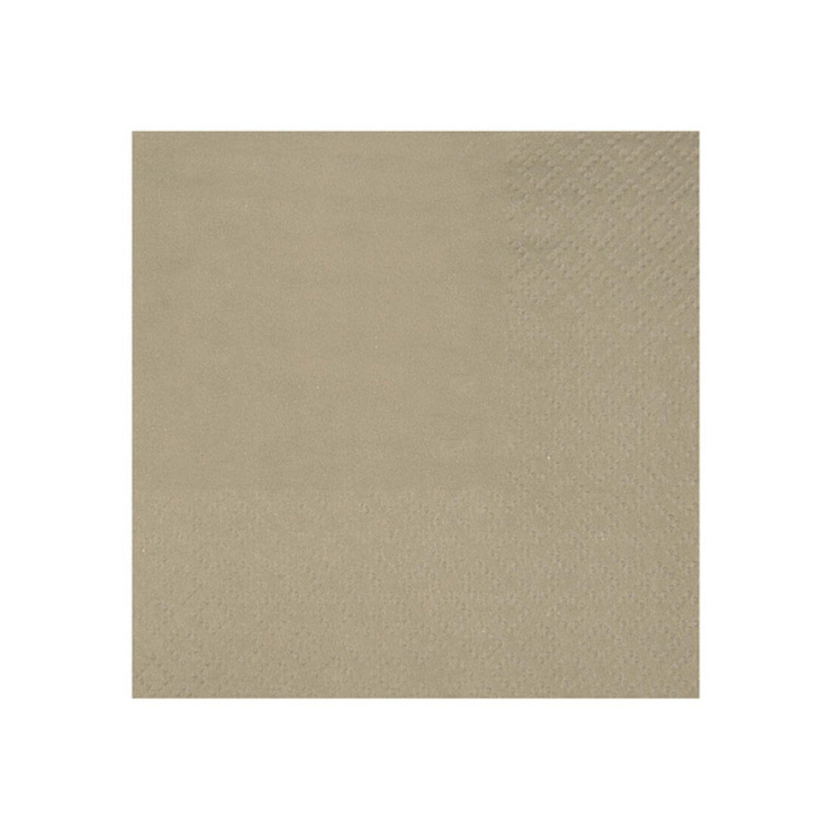 SANTEX Everyday Entertaining Taupe Brown Small Beverage Napkins, 25 Count 3660380078906