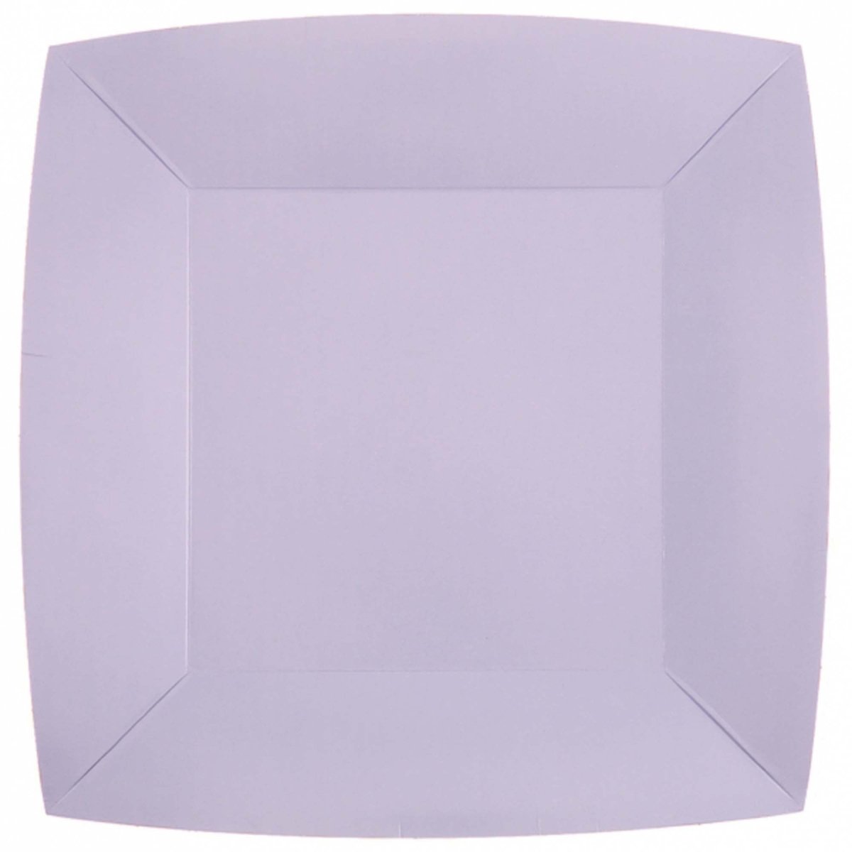 SANTEX Everyday Entertaining Violet Large Square Lunch Party Paper Plates, 9 Inches, 10 Count