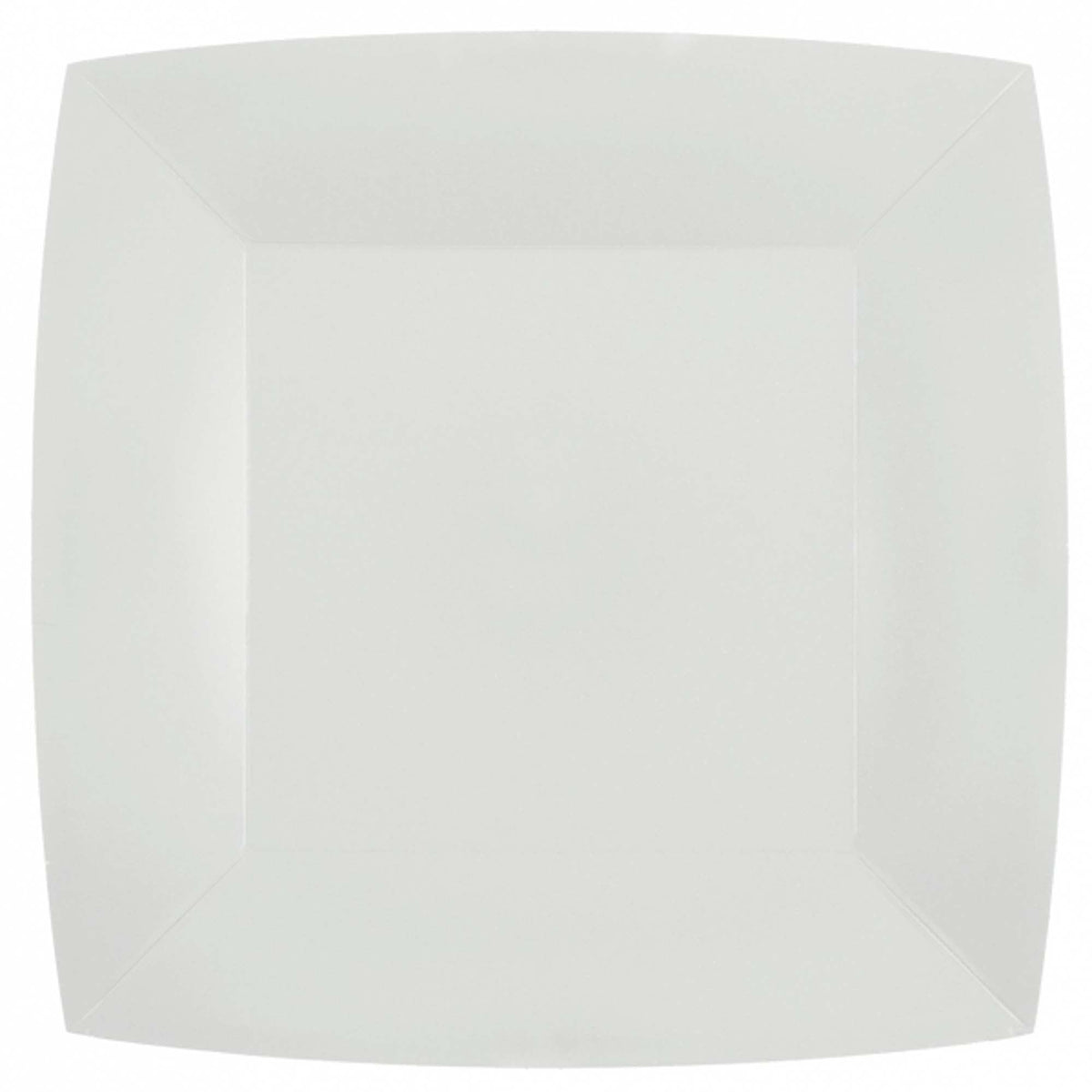 SANTEX Everyday Entertaining White Large Square Lunch Party Paper Plates, 9 Inches, 10 Count
