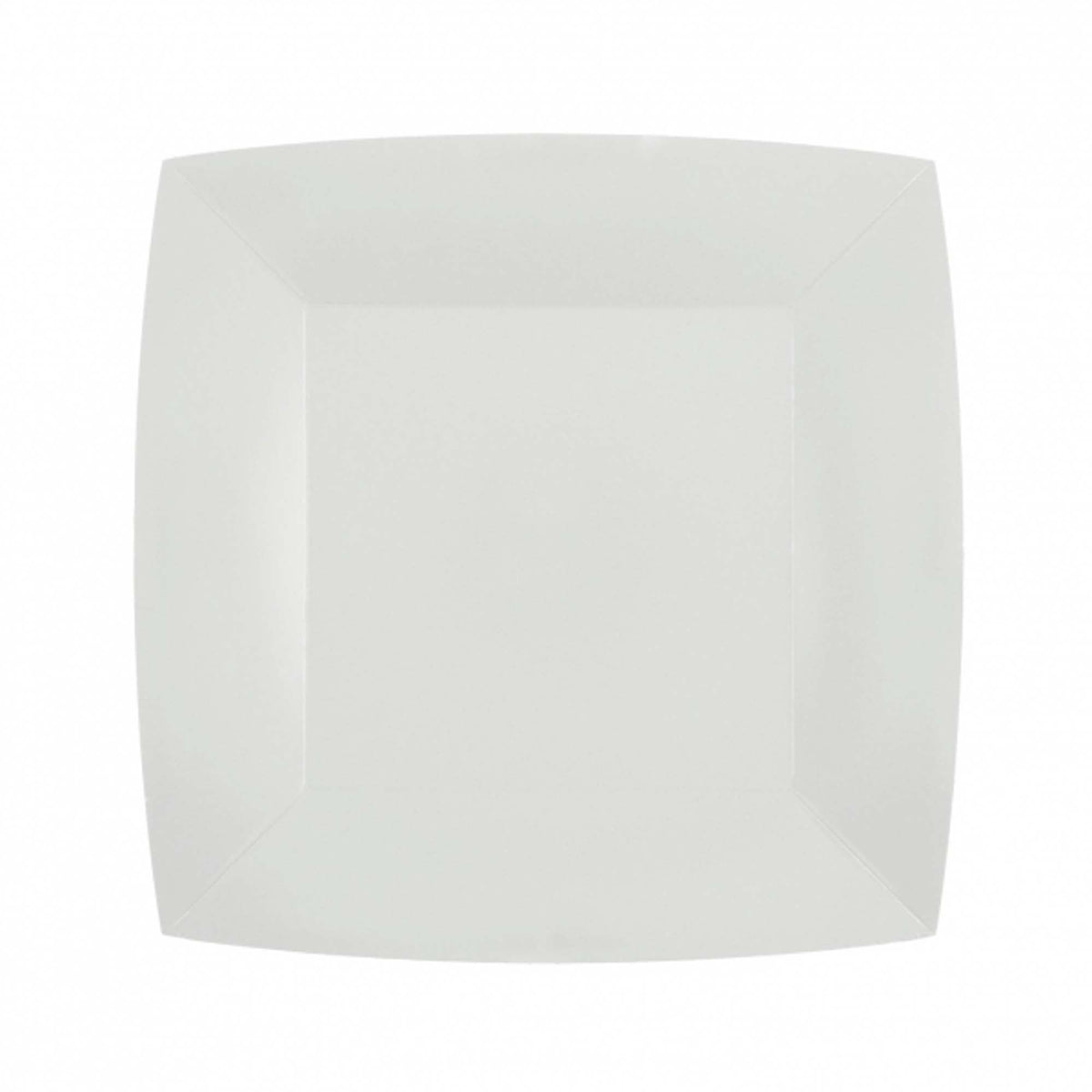 SANTEX Everyday Entertaining White Small Square Dessert Party Paper Plates, 7 Inches, 10 Count