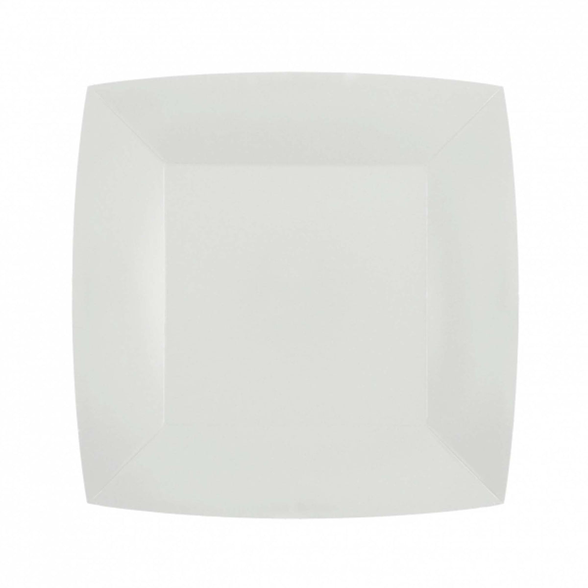 SANTEX Everyday Entertaining White Small Square Dessert Party Paper Plates, 7 Inches, 10 Count