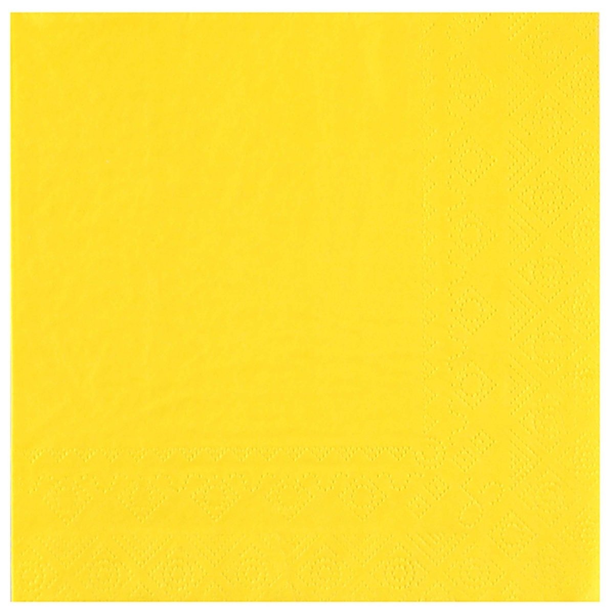 SANTEX Everyday Entertaining Yellow Large Lunch Paper Party Napkins, 25 Count 3660380089995