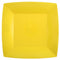 SANTEX Everyday Entertaining Yellow Large Square Lunch Party Paper Plates, 9 Inches, 10 Count