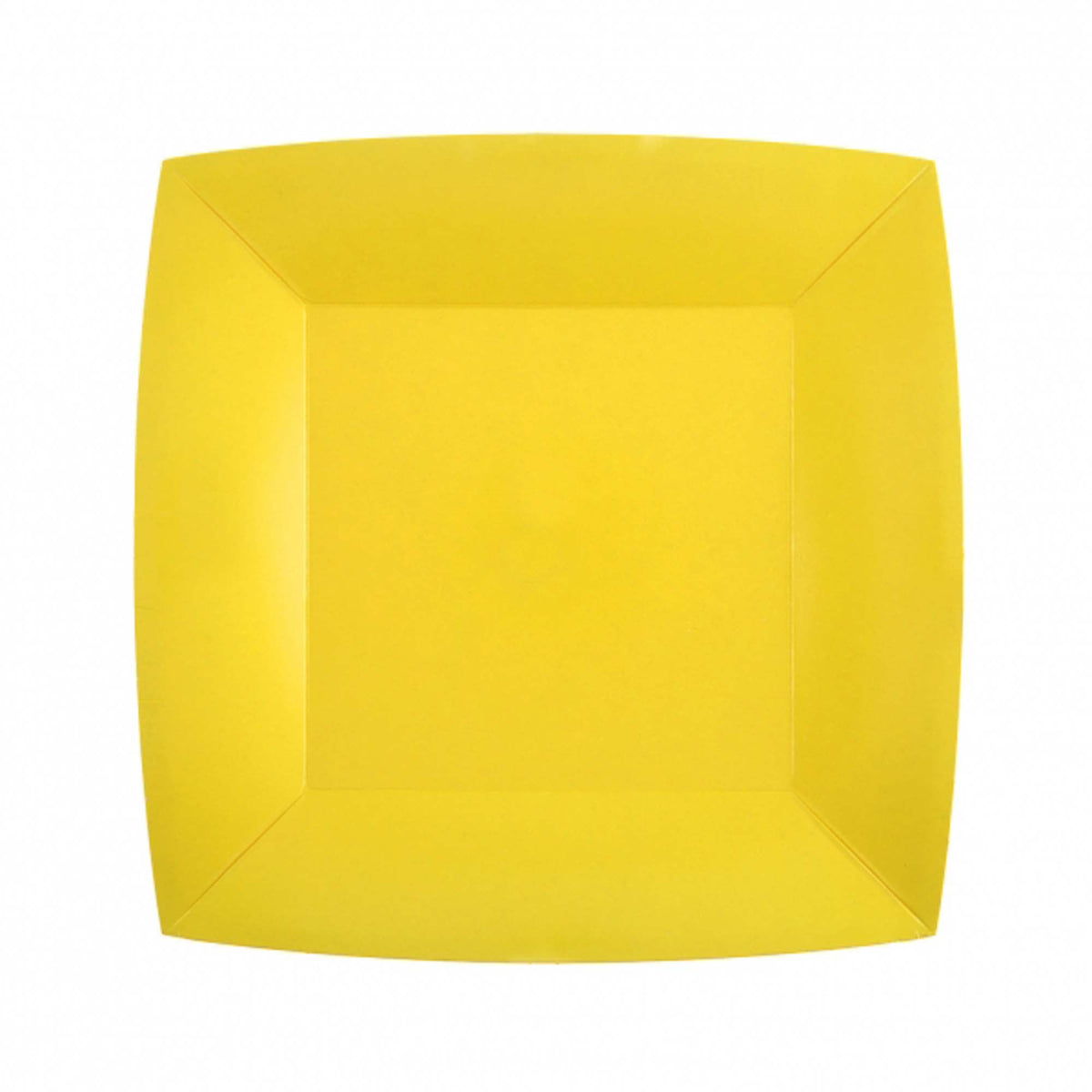 SANTEX Everyday Entertaining Yellow Small Square Dessert Party Paper Plates, 7 Inches, 10 Count 3660380071921