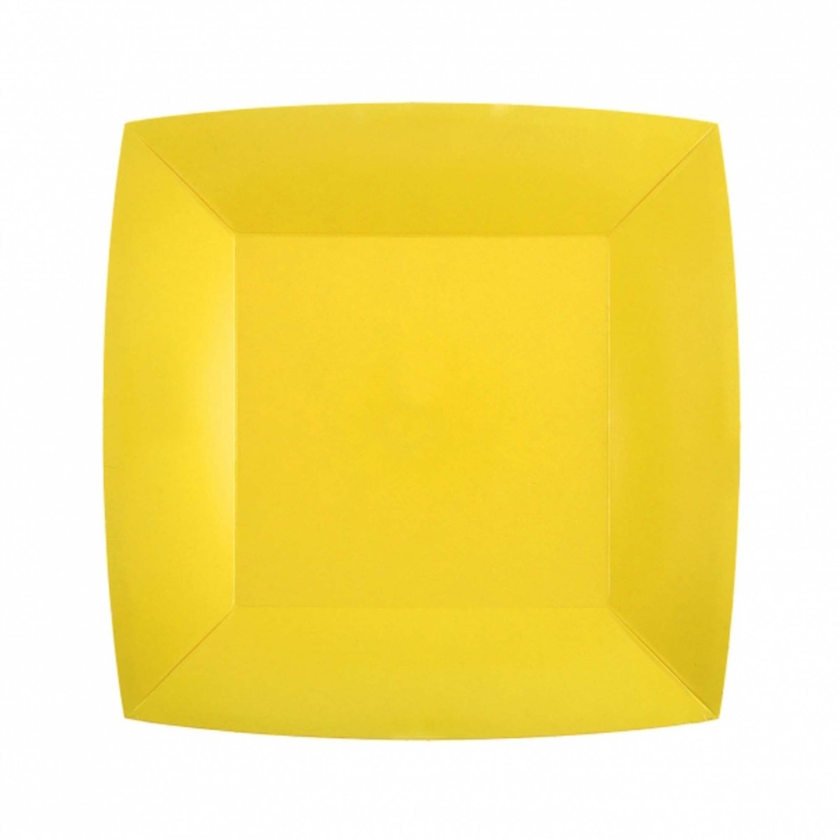 SANTEX Everyday Entertaining Yellow Small Square Dessert Party Paper Plates, 7 Inches, 10 Count 3660380071921