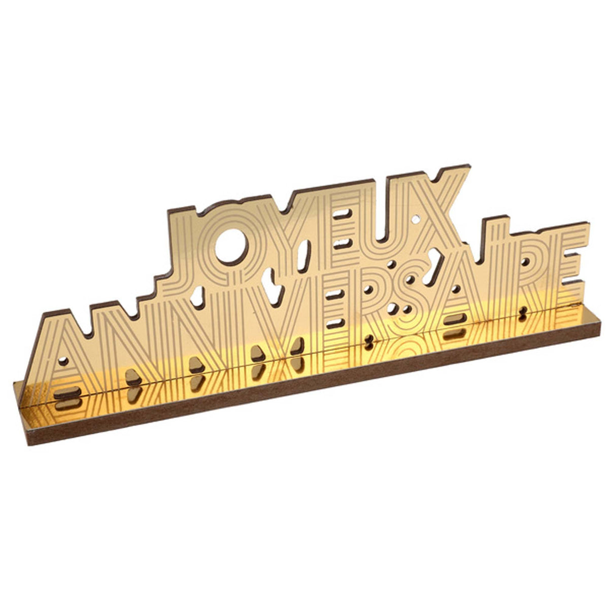 SANTEX General Birthday "Joyeux Anniversaire" Birthday Gold Table Decoration, 1 Count