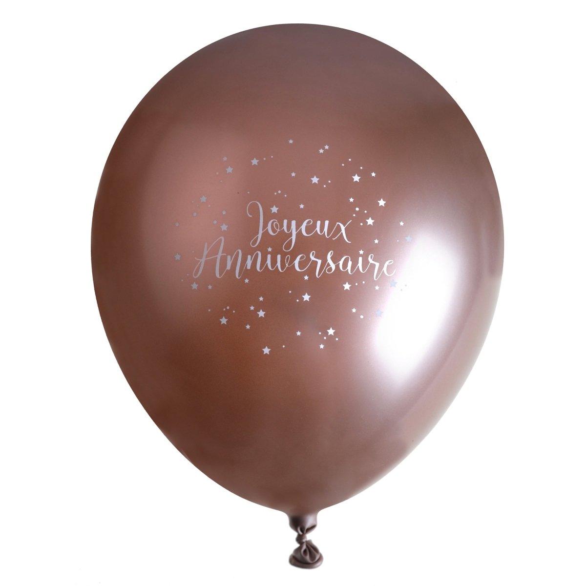 SANTEX General Birthday "Joyeux Anniversaire" Birthday Rose Gold Latex Balloons, 12 Inches, 6 Count 3660380071235