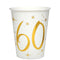 SANTEX General Birthday Starry Golden Age 60th Birthday Party Paper Cups, 9 Oz, 10 Count 3660380040507