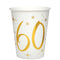 SANTEX General Birthday Starry Golden Age 60th Birthday Party Paper Cups, 9 Oz, 10 Count 3660380040507