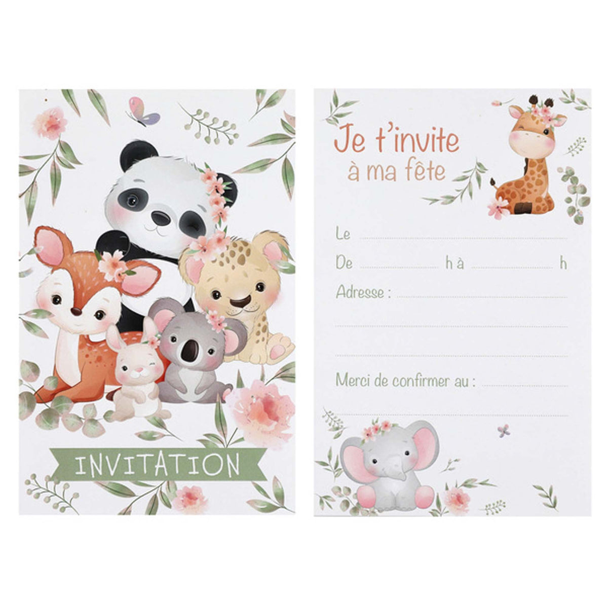 SANTEX Kids Birthday Explorer Birthday Party Invitation Cards, French Version, 6 Count 3660380088233